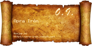 Opra Irén névjegykártya