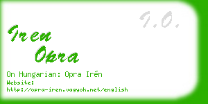 iren opra business card