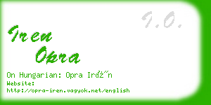 iren opra business card